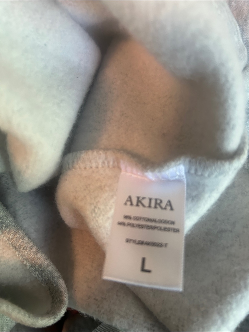 Akira Gray crop sweatshirt with cutout back and latch - Picture 6 of 7